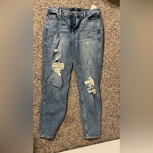 Hollister ripped mom jeans
